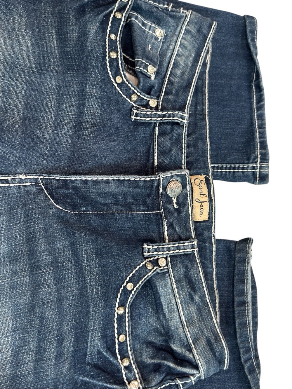 Earl Jeans Embellished Rhinestones JeansSz 10 Boot Cut Western Glam McBling Y2K. - Picture 8 of 8